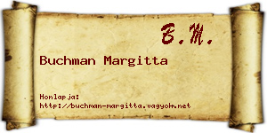 Buchman Margitta névjegykártya